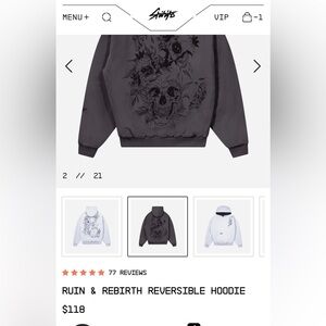 Shihiko ruin & rebirth reversible hoodie